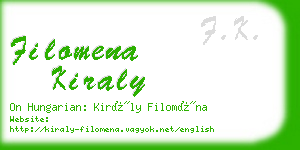filomena kiraly business card